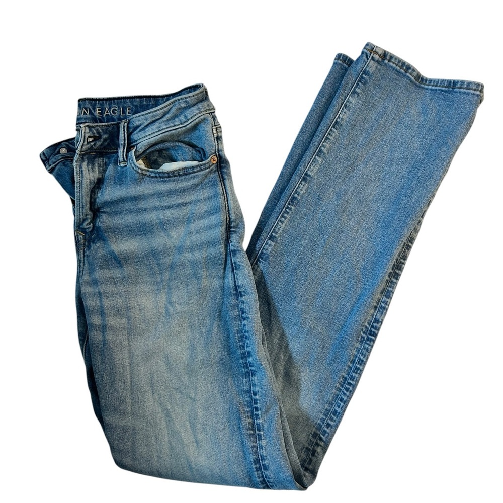 American Eagle AirFlex Jeans 30x36 Men’s Light Wash Slim Straight Stretch Denim